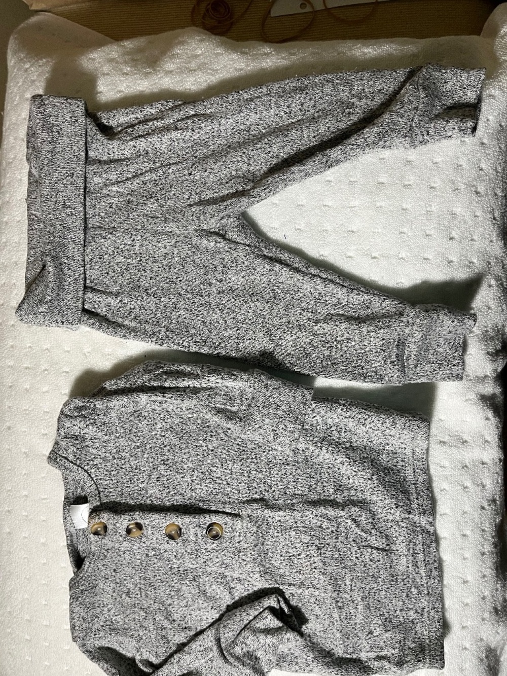 Lou Lou & Company 2 piece Infant set in grey heather